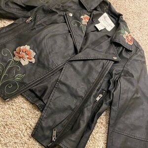 American Rag Leather Embroidered Jacket
